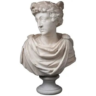 Marble Bust Representing The God Hermes - Italy - 17th Century
