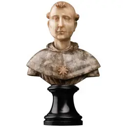 Bust of Saint Dominic - Alabaster  Italy - 17th century