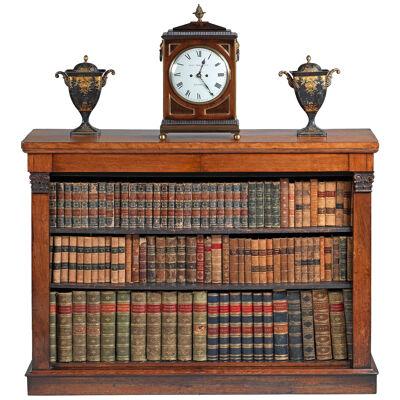 Regency period rosewood open bookshelves