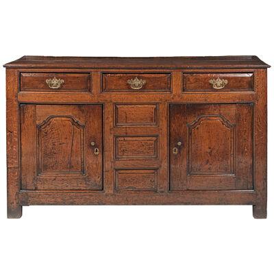 George II oak cupboard base dresser