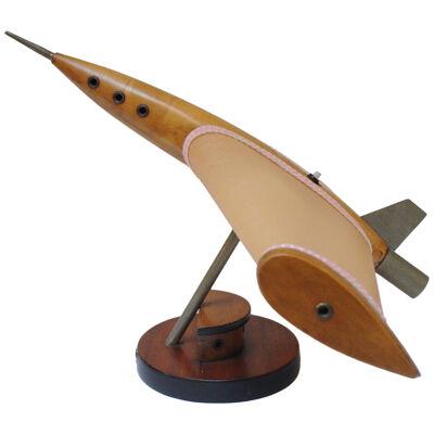 Vintage American Airplane Table Lamp with Illuminated Wings