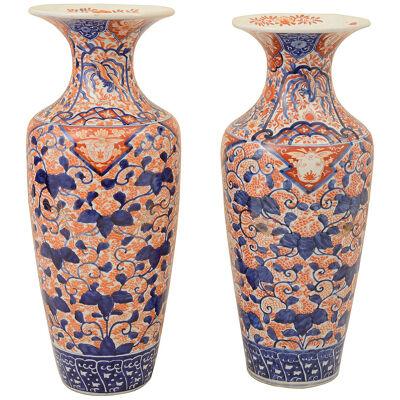 Matched Pair 19th Century Imari Vases