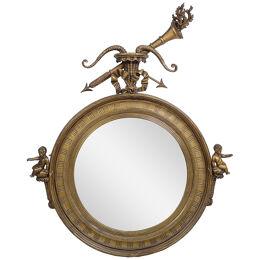 Regency period giltwood Convex mirror.