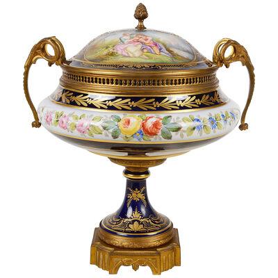 Large Sevres Style Lidded Comport, circa 1890