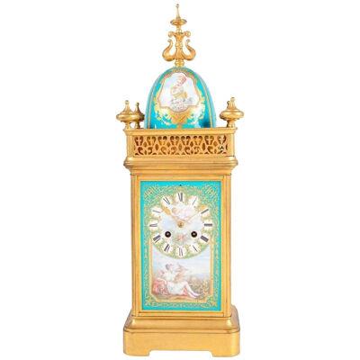 19th Century French Sevres Style Mantel Clock