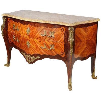 19th Century French Bombe Fronted Louis XVI Style Commode
