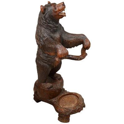 19th Century Black Forest Bear hall stand