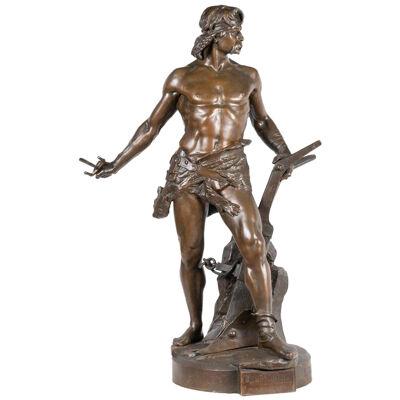 Large Classical Bronze 'By the Sword and Plow', by Boisseau
