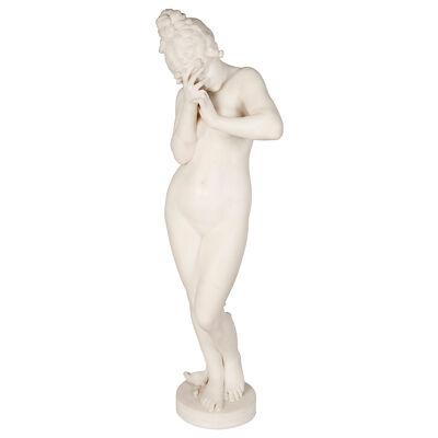 Classical 19th Century Carrera marble Nude.
