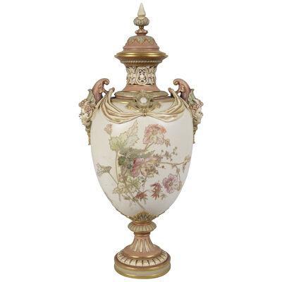 Royal Worcester lidded vase.