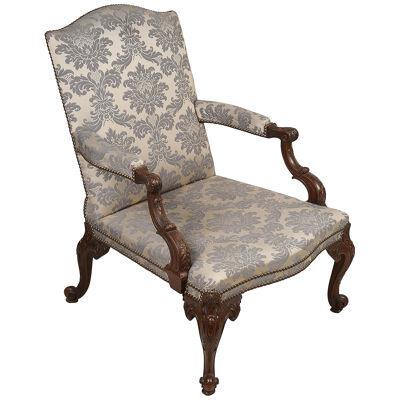 George 11 style Mahogany Gainsborough arm chair