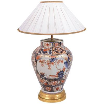 18th Century Japanese Arita Imari vase / lamp.