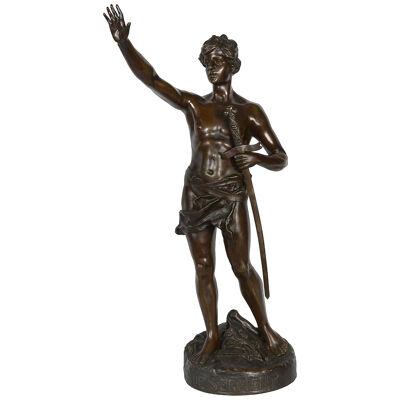 19th Century Bronze statue ' Le Serment' by Oscar Ruffony.
