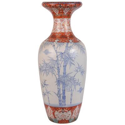 Large Japanese Korango Imari Bamboo patterned vase, circa 1900