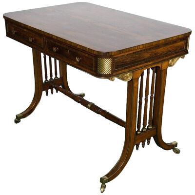Regency Period ormolu mounted, Library Table, circa 1820 36"(92cm) wide