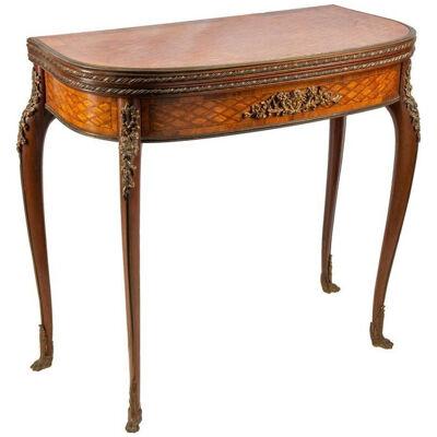Louis XVI Style Parquetry Inlaid Card Table, circa 1890 Linke Style