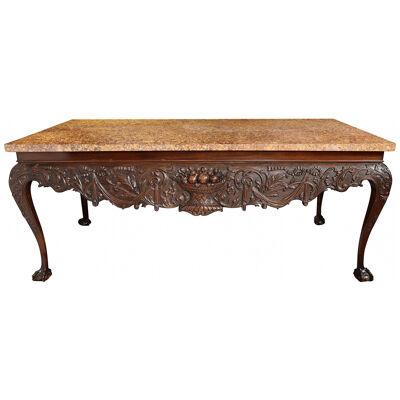 Irish influenced marble topped Console/side table, late 19th Century