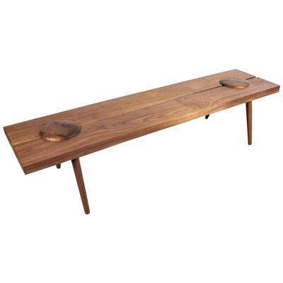 Michael Rozell Studio Dome Bench or Coffee Table in Figured Walnut USA 2020