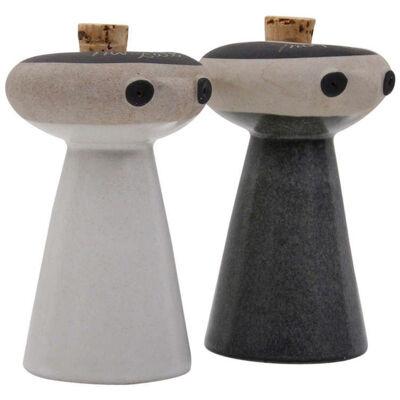 Mr. Salt and Mrs. Pepper from Bennington Pottery by David Gil, 1960s