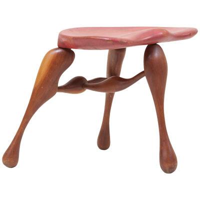 Studio Craft Wooden Stool by Ron Curtis, US, 1980	