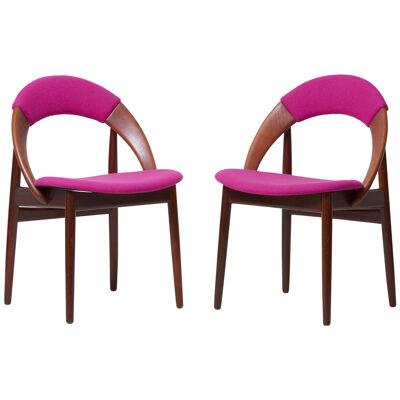 Pair of Rare Dining Chairs in Teak by Arne Hovmand Olsen