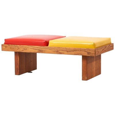 Bench by Harvey Probber in Ketchup / Mustard in Oak, USA 1960s