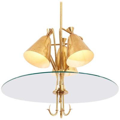 Italien Brass Pendant Lamp, 1940s