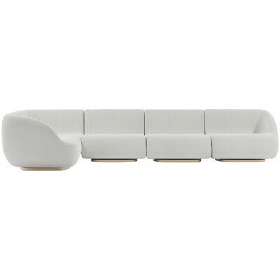 CANAPÉ Lounge Sofa with liquid Patinated Bronze Base