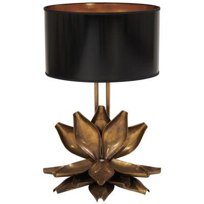 Cast Bronze "Water" Table Lamp