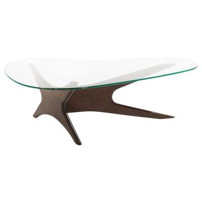 Asymmetrical Walnut Cocktail Table by Adrian Pearsall