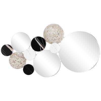 Modern Bubbles Wall Mirror Marble Silver Handmade in Portugal by Greenapple