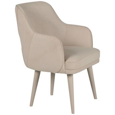 Modern Margot Dining Chairs Leather Bouclé Handmade in Portugal by Greenapple