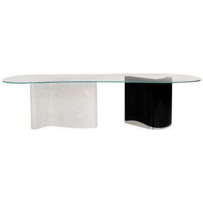 Modern Windy Dining Table Calacatta Marble Handmade in Portugal by Greenapple