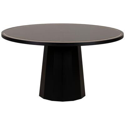 Modern Howlite Round Dining Table Black Handmade in Portugal by Greenapple