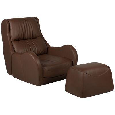 Modern Capelinhos Swivel Lounge Chair Leather Handmade Portugal Greenapple