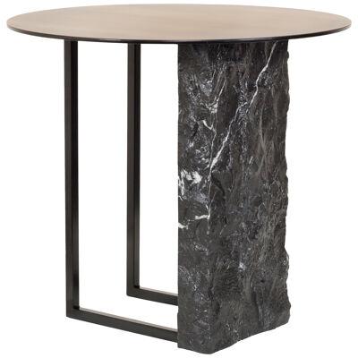 Modern Aire Side Table Nero Marquina Marble Handmade in Portugal by Greenapple