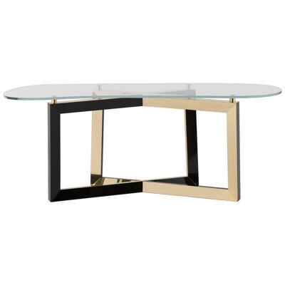 Modern Olisippo Console Brass Glass, Handmade in Portugal by Greenapple