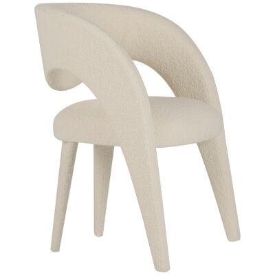 Modern Laurence Dining Chair, Dedar Bouclé, Handmade in Portugal by Greenapple