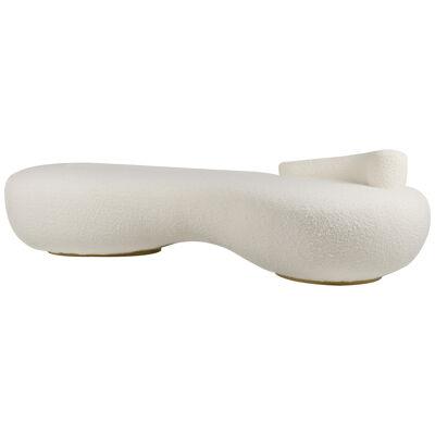 Modern Conchula Chaise Longue Day Bed Bouclé, Handmade in Portugal by Greenapple