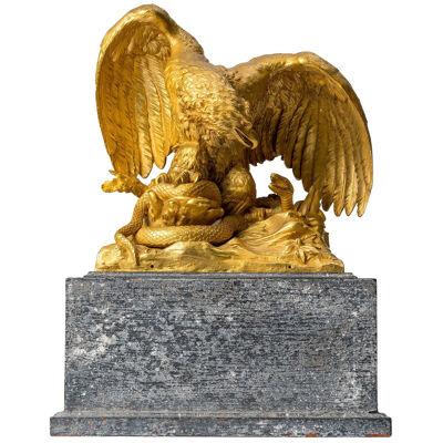 Gilt bronze eagle 