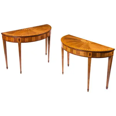 Matched pair of side tables attributed to William Moore of Dublin
