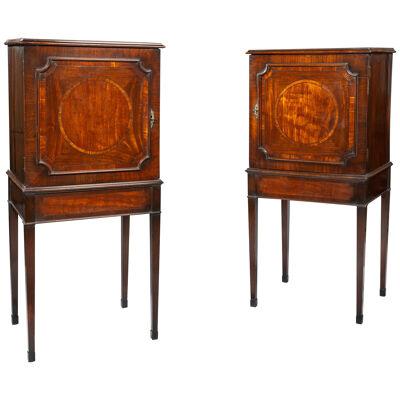 18th century pair of mahogany cabinets