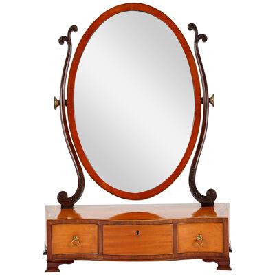 18th century satinwood toilet mirror