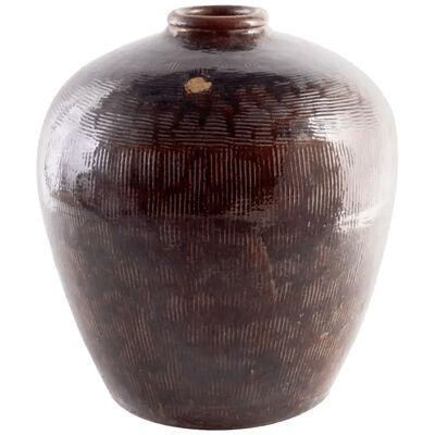 Antique Glazed Storage Jar