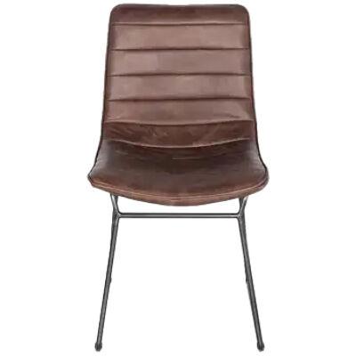 Bonded Leather and Steel Modern Dining Chair