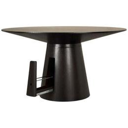 Tapered Ebonized Center Table with Hidden Wine Compartment