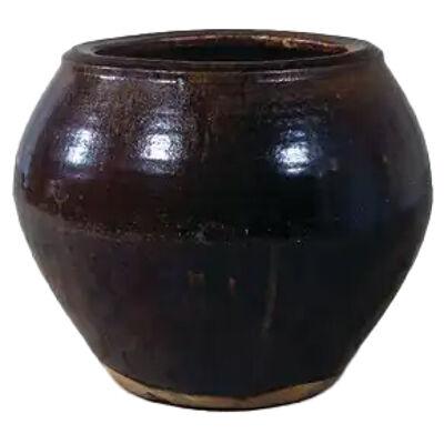 Brown Glazed Storage Jar