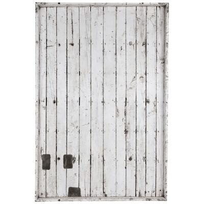Reclaimed Wood Panel in Original White Paint Patina