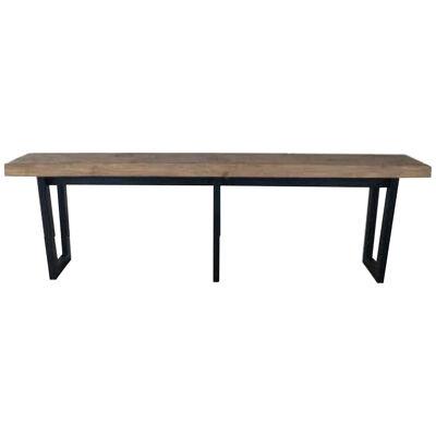 Reclaimed Elm and Steel Console Table