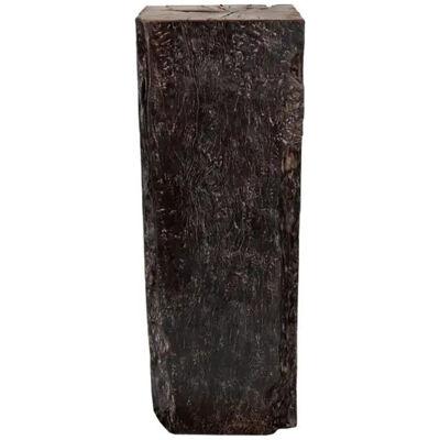 Large Ebonized Lychee Wood Pedestal
